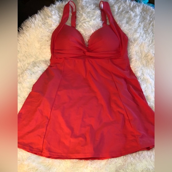 VENUS Lascana Coral/ Pink One-Piece Swim Dress size 14 NWOT - Picture 15 of 15